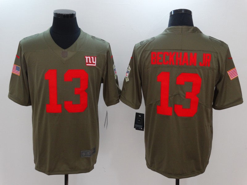 Men New York Giants #13 Beckham jr Nike Olive Salute To Service Limited NFL Jerseys->dallas cowboys->NFL Jersey